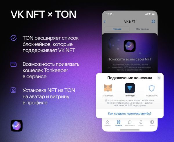 VK NFT внедряет поддержку TON